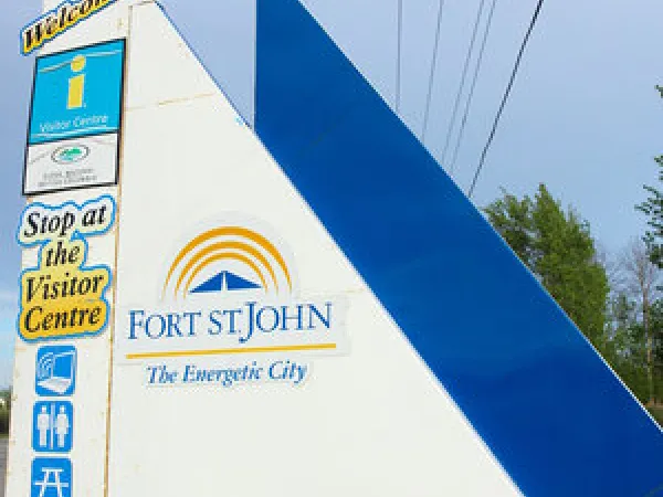 Fort St John sign.